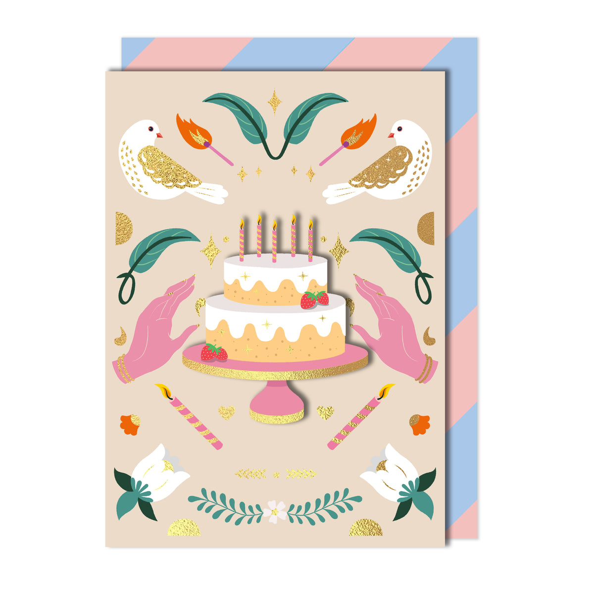 Love & Wishes - Bundle of 5 Handmade Greeting Cards
