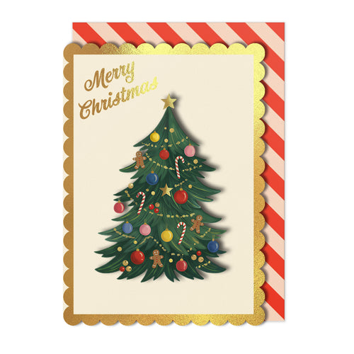 Christmas Festive Christmas Tree Greeting Card | Premium UK Handmade Card