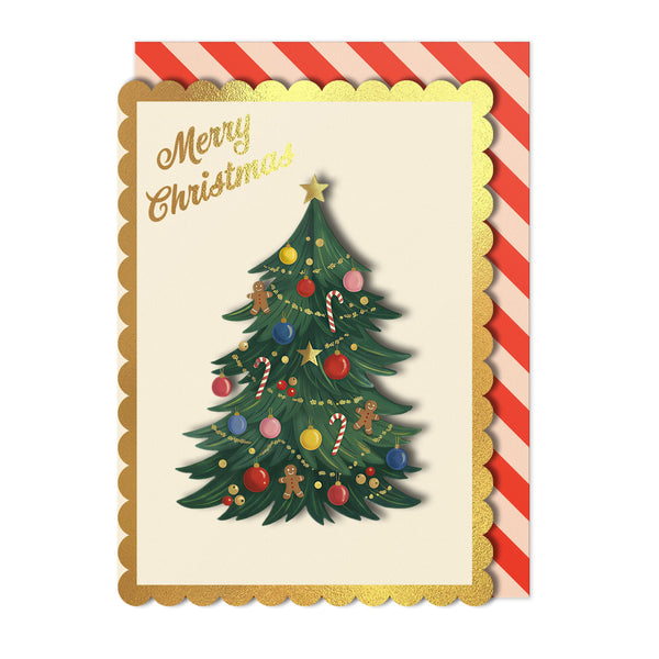 Christmas Festive Christmas Tree Greeting Card | Handmade Greeting Card