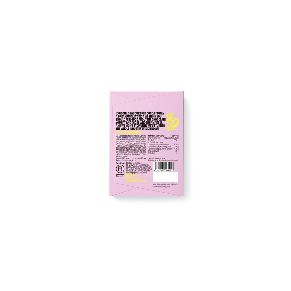 Upup Salted Caramel Milk Chocolate Bar 60g