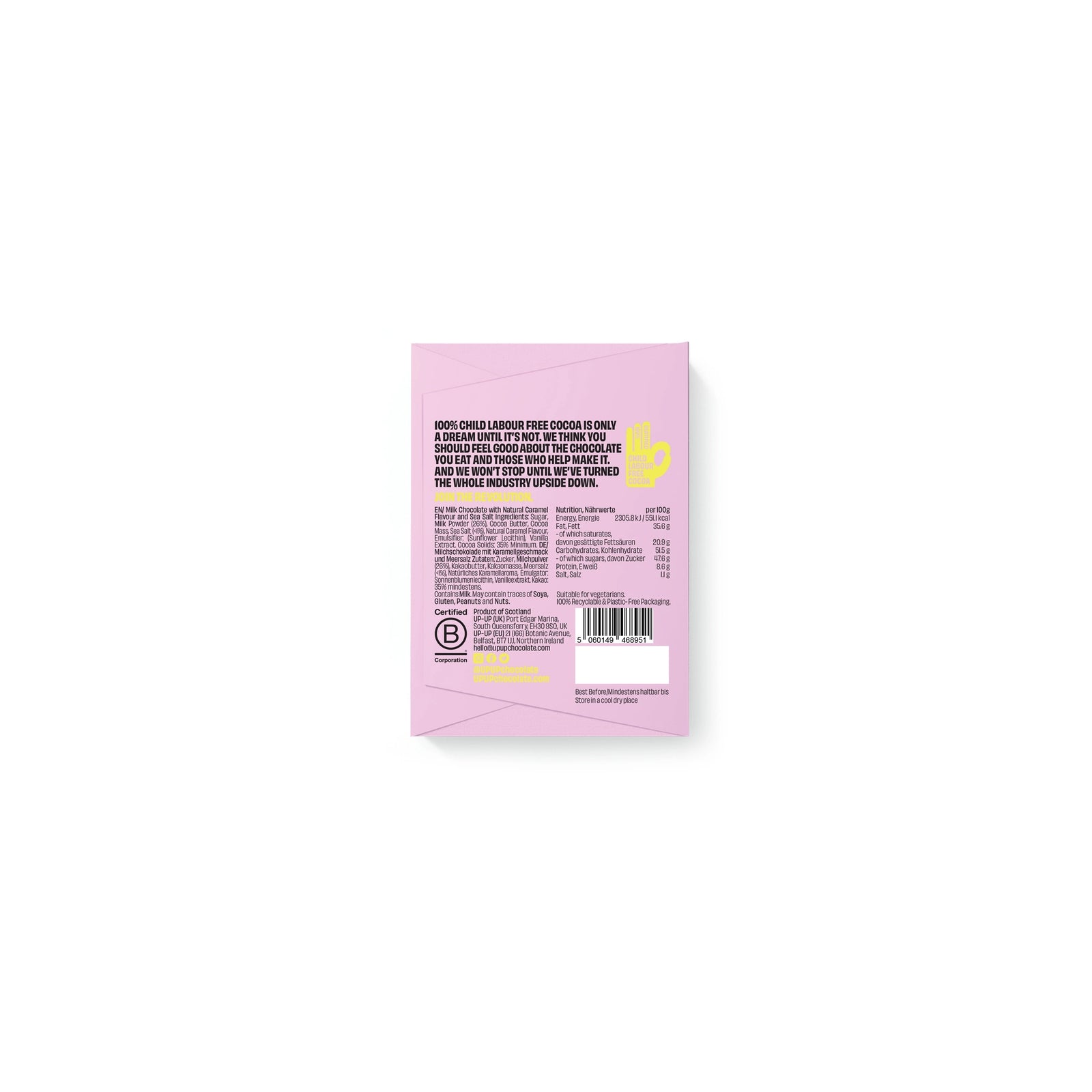Upup Salted Caramel Milk Chocolate Bar 60g