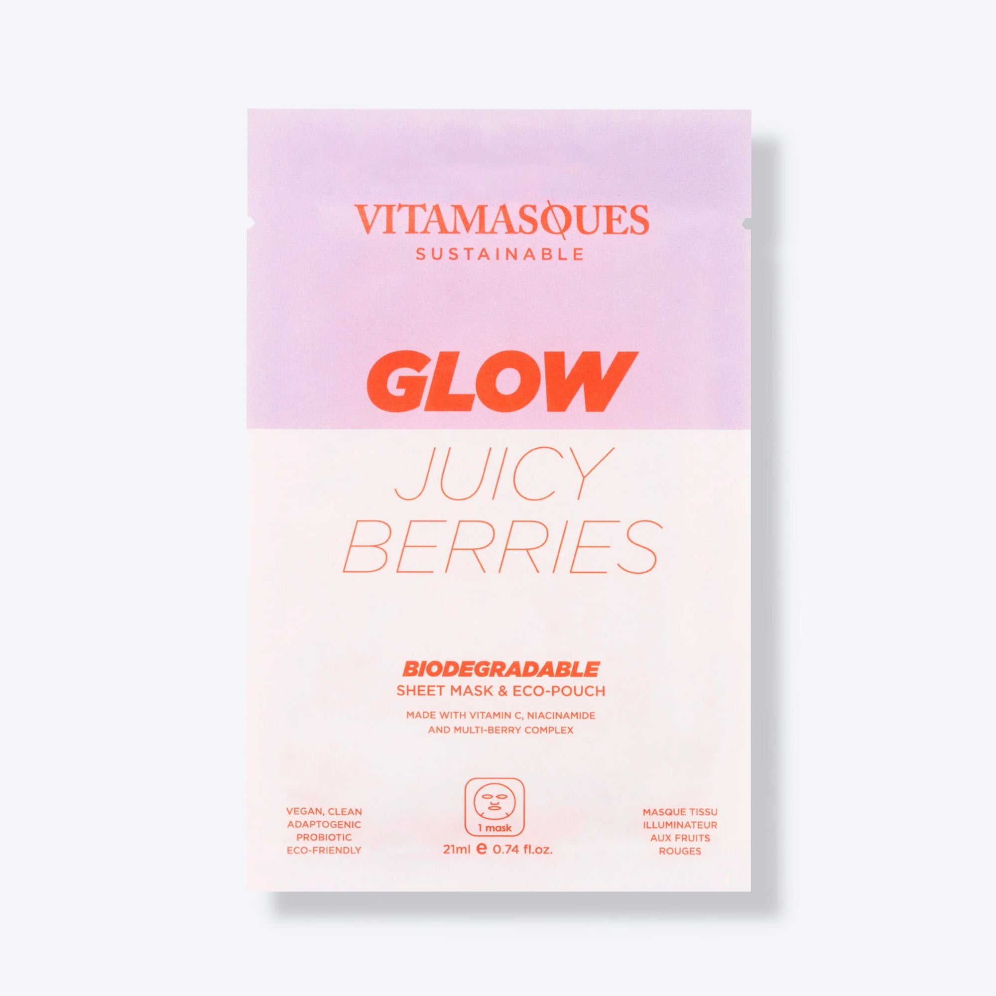 Glow Juicy Berries Biodegradable Face Sheet Mask