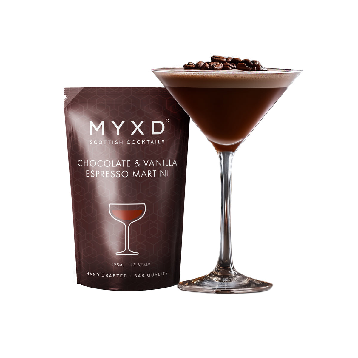 Chocolate and Vanilla Espresso Martini Cocktail