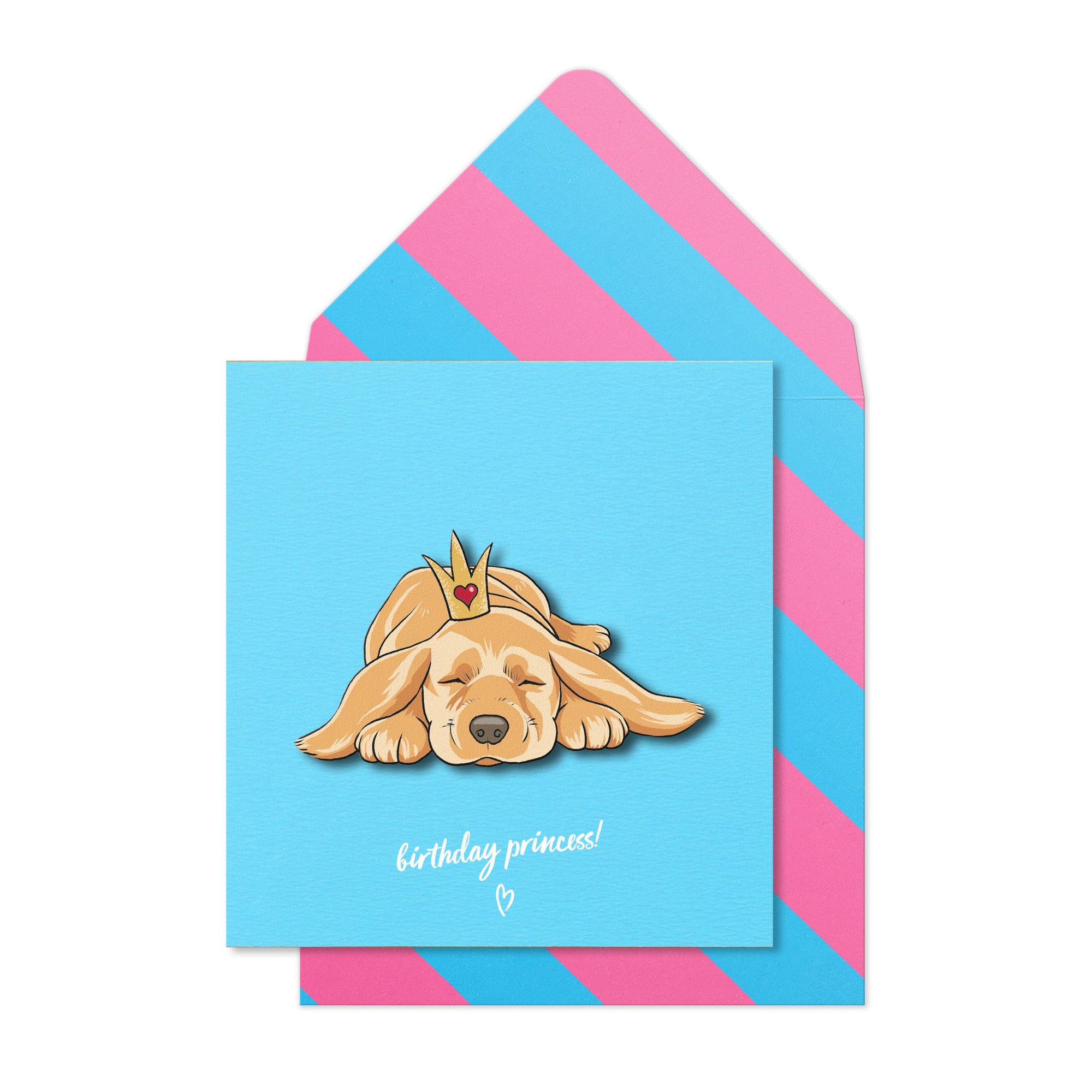 Birthday Cockapoo Princess, Handmade Greeting Card