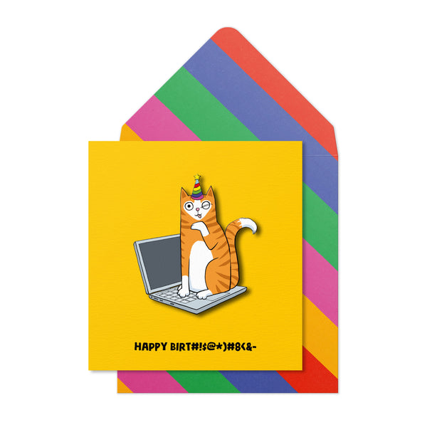 Happy Birt&$%%£$" | Handmade Greeting Card