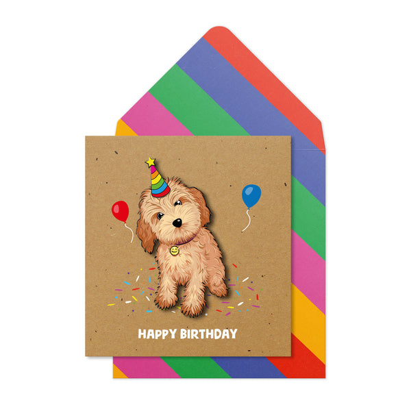 Happy Birthday Cavapoo | Handmade Greeting Card