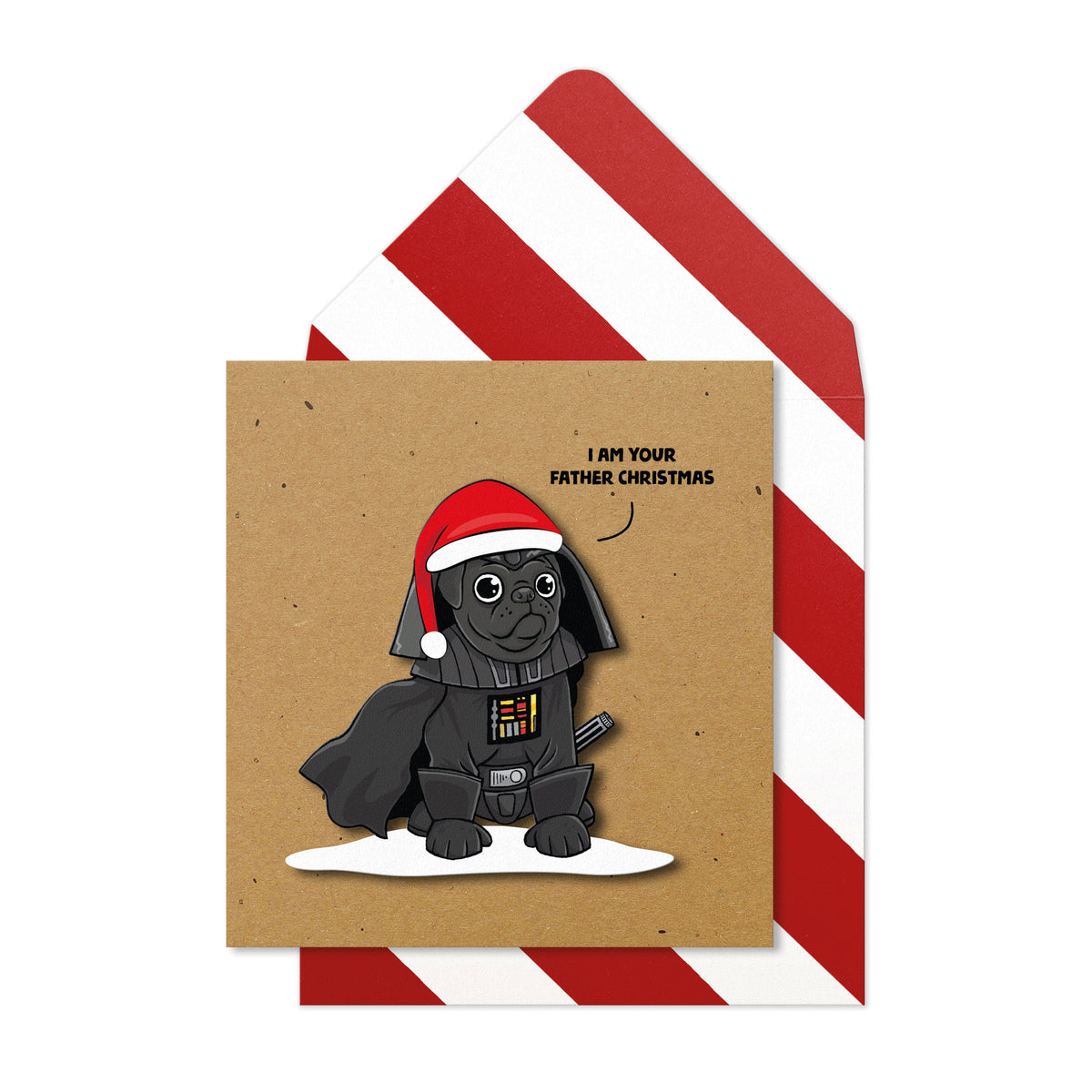 Funny, I am your Father Christmas Pug | Handmade Greeting Card