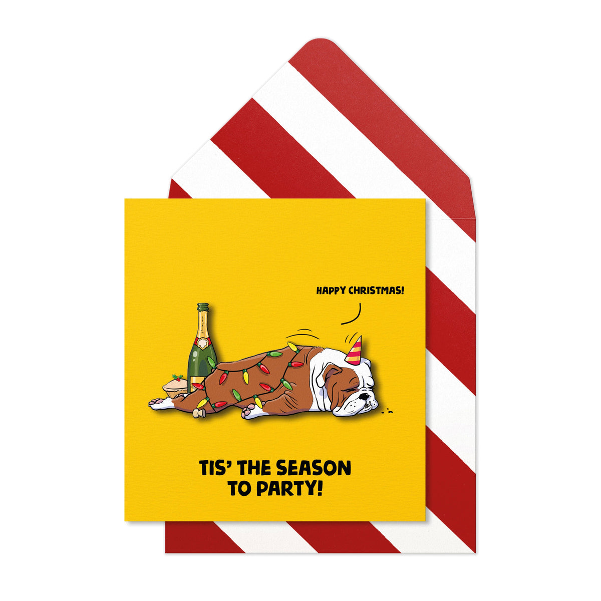 Tis' the season to party, Merry Christmas | Handmade Greeting Card