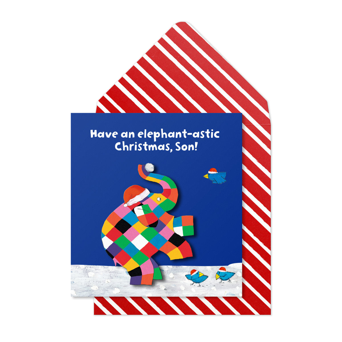 Elmer the Elephant-astic Christmas | Handmade Greeting Card