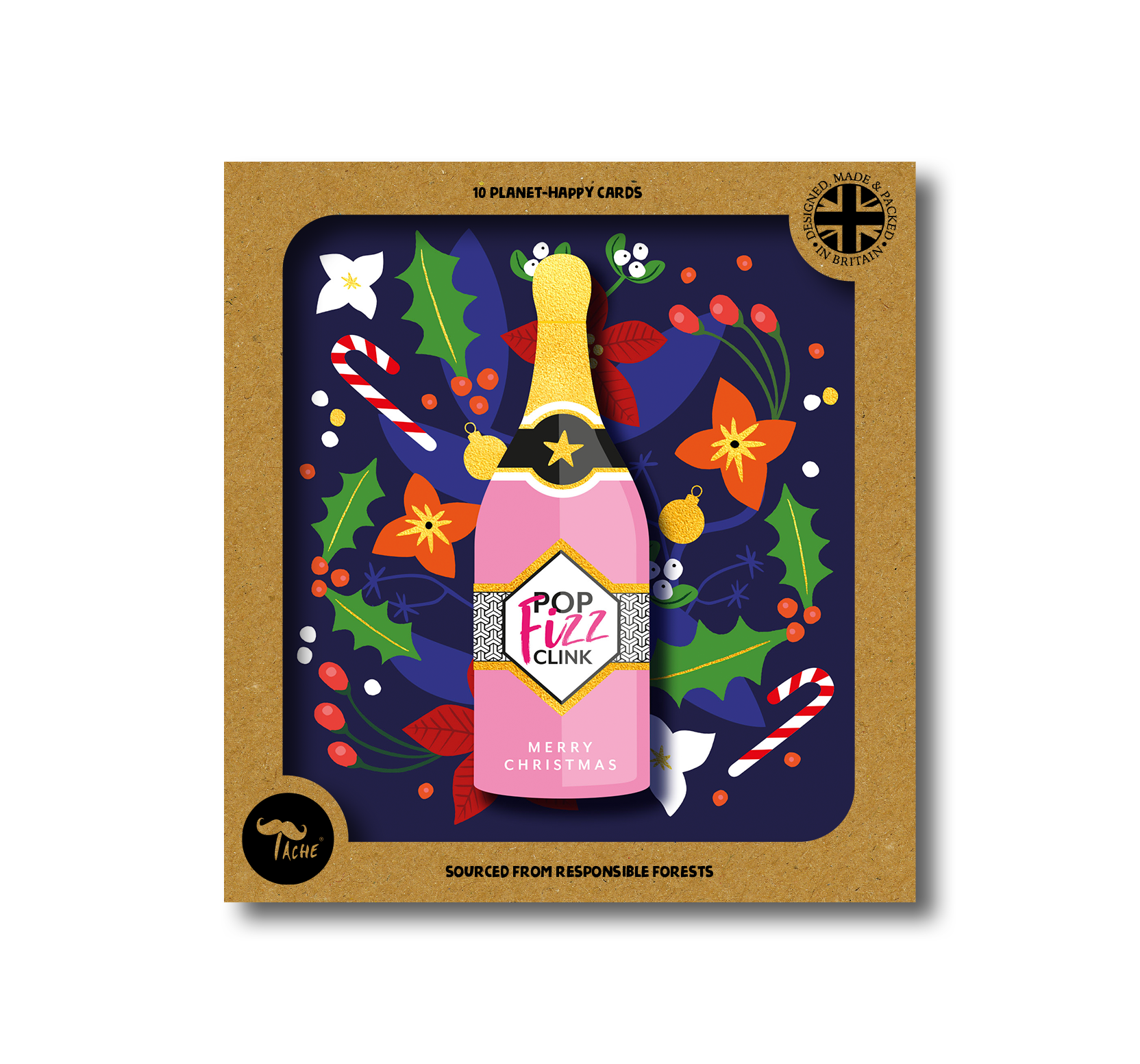 Merry Christmas' Champange, 10pk Box