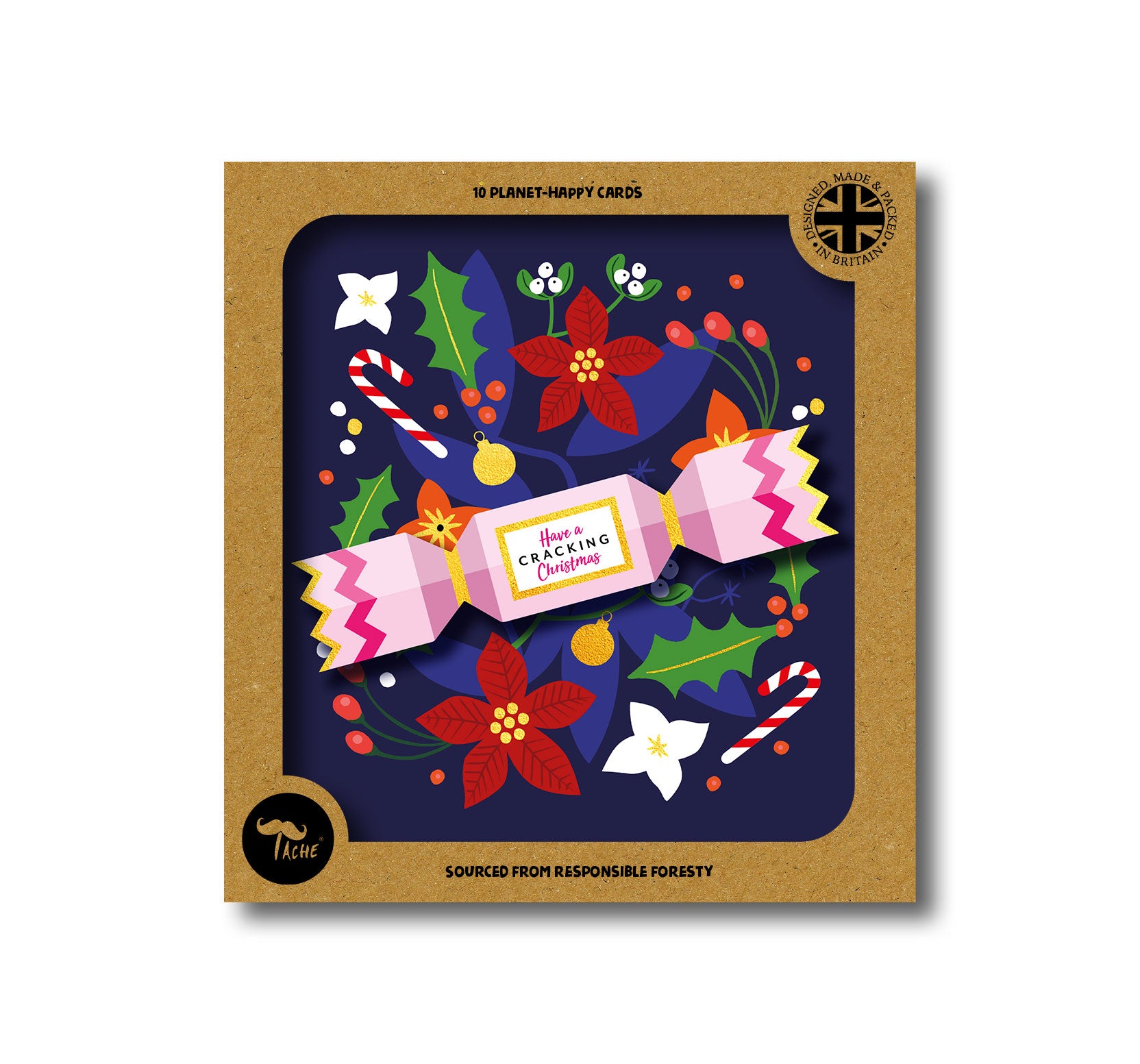 Having a Cracking Christmas' 10pk Boxed Greeting Cards