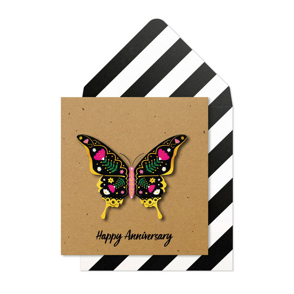 Happy Anniversary Butterfly | Handmade Greeting Card