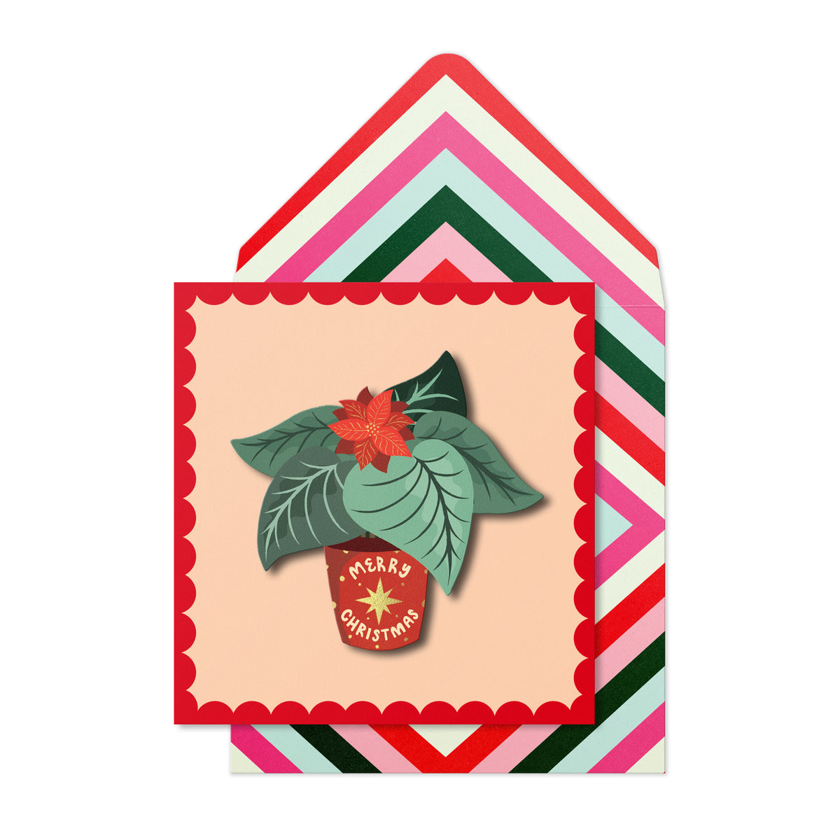 Christmas 3D Poinsettia | Handmade Greeting Card