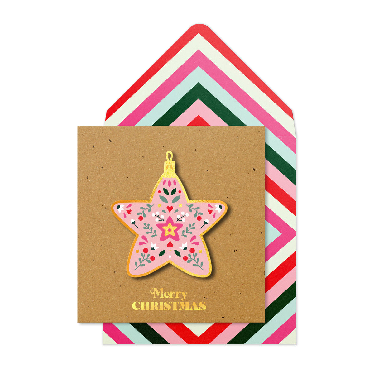 Christmas Star Ornament | Handmade Greeting Card