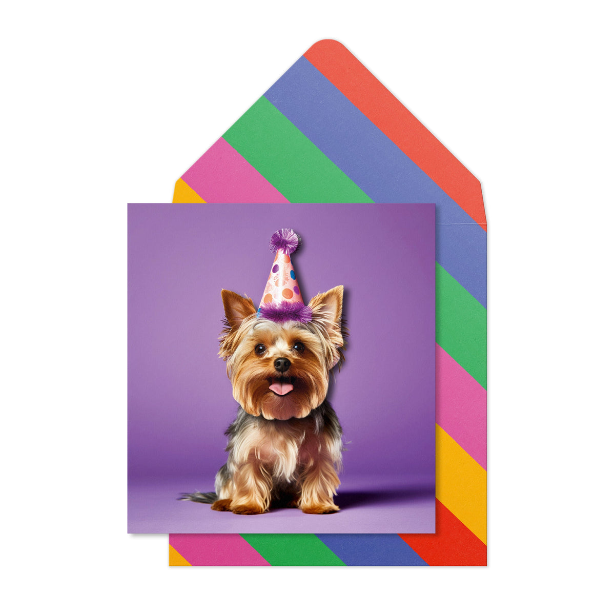 Birthday Yorkie | Handmade Greeting Card