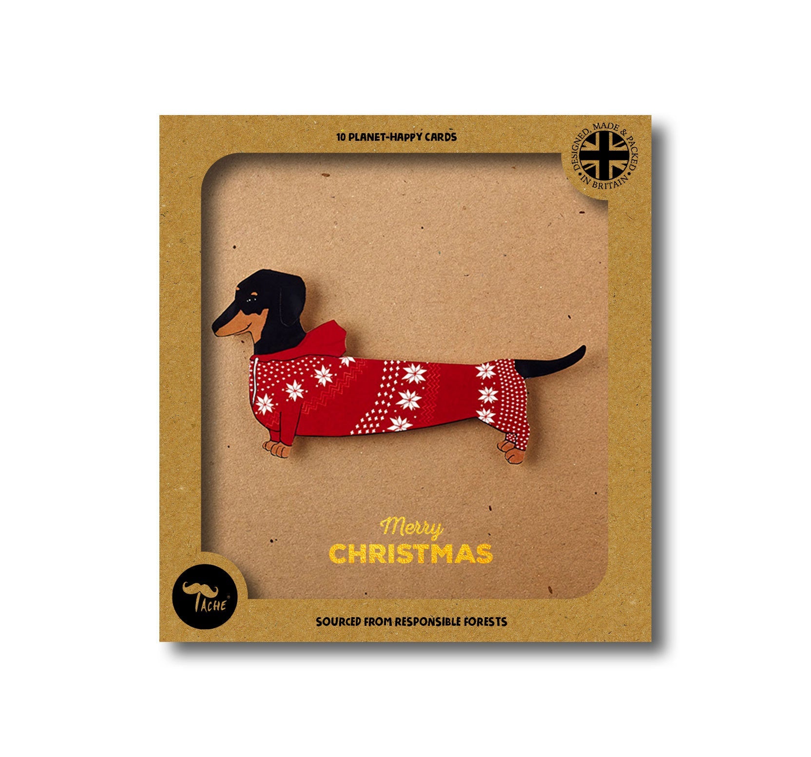 Merry Christmas' Onesie Dachshund 10pk Box