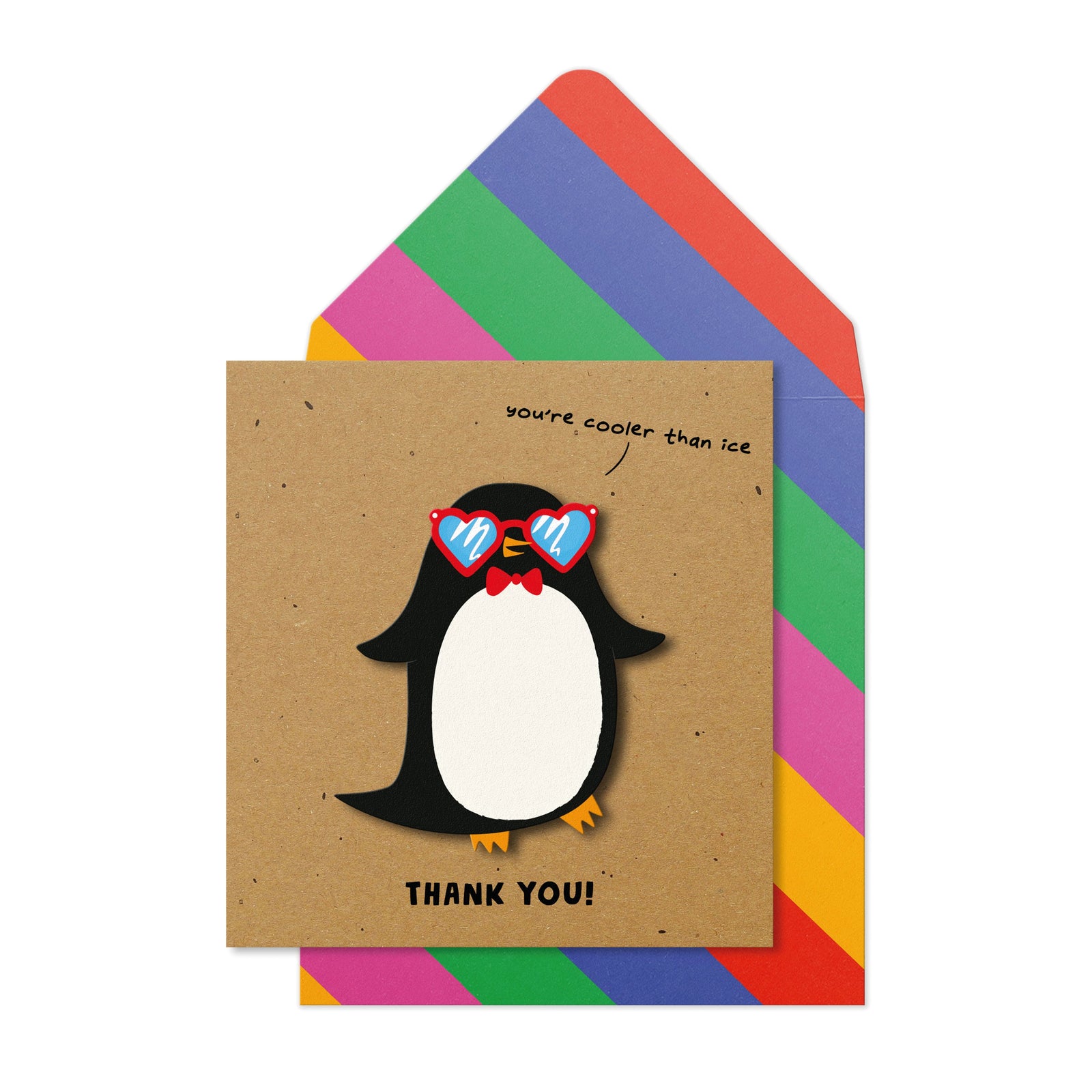 Thank You Penguin, Handmade Greeting Card