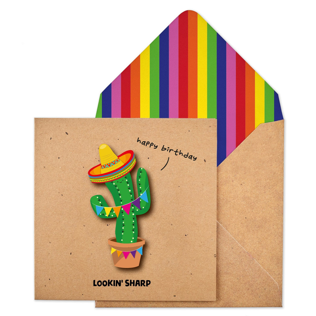 Happy Birthday Cactus | Handmade Greeting Card