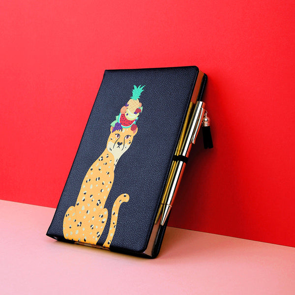 Tropical Cheetah Notebook & Pen