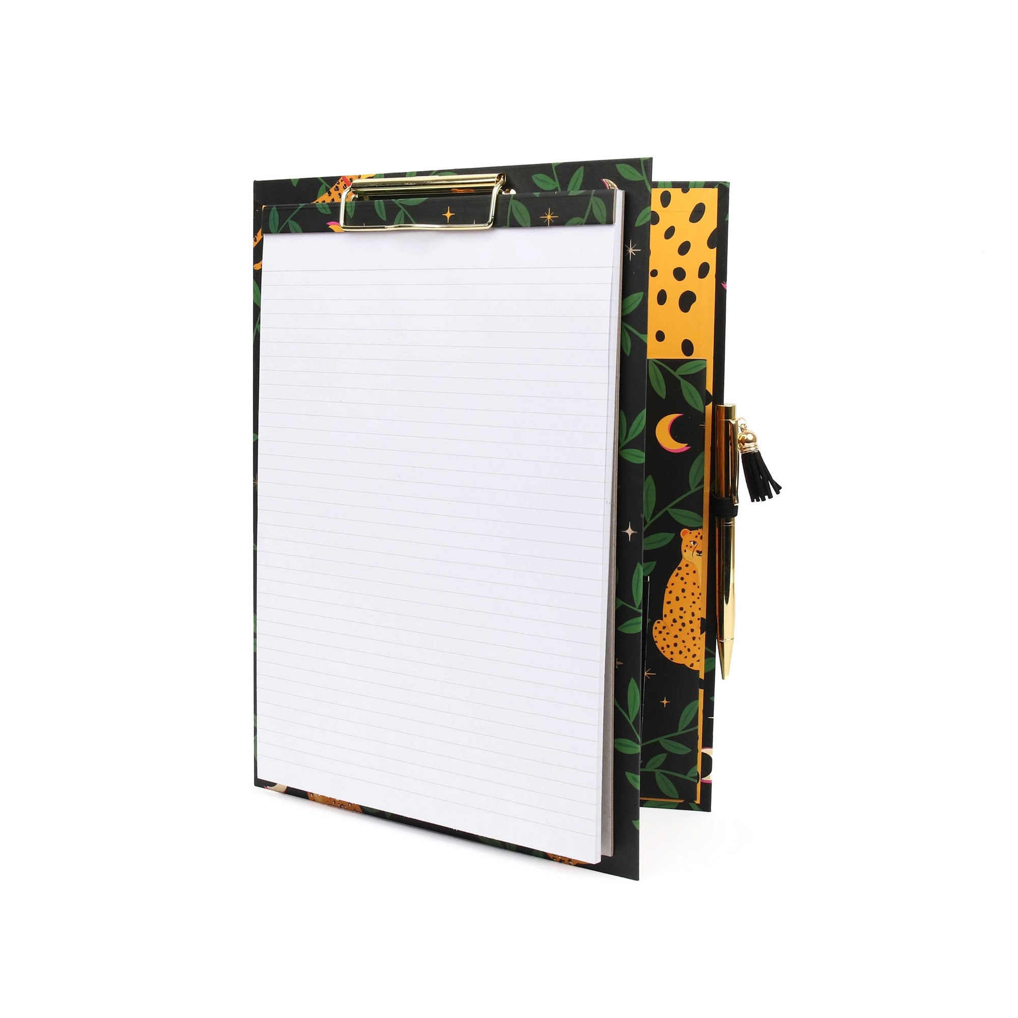 A4 Leopard Clipboard Padfolio