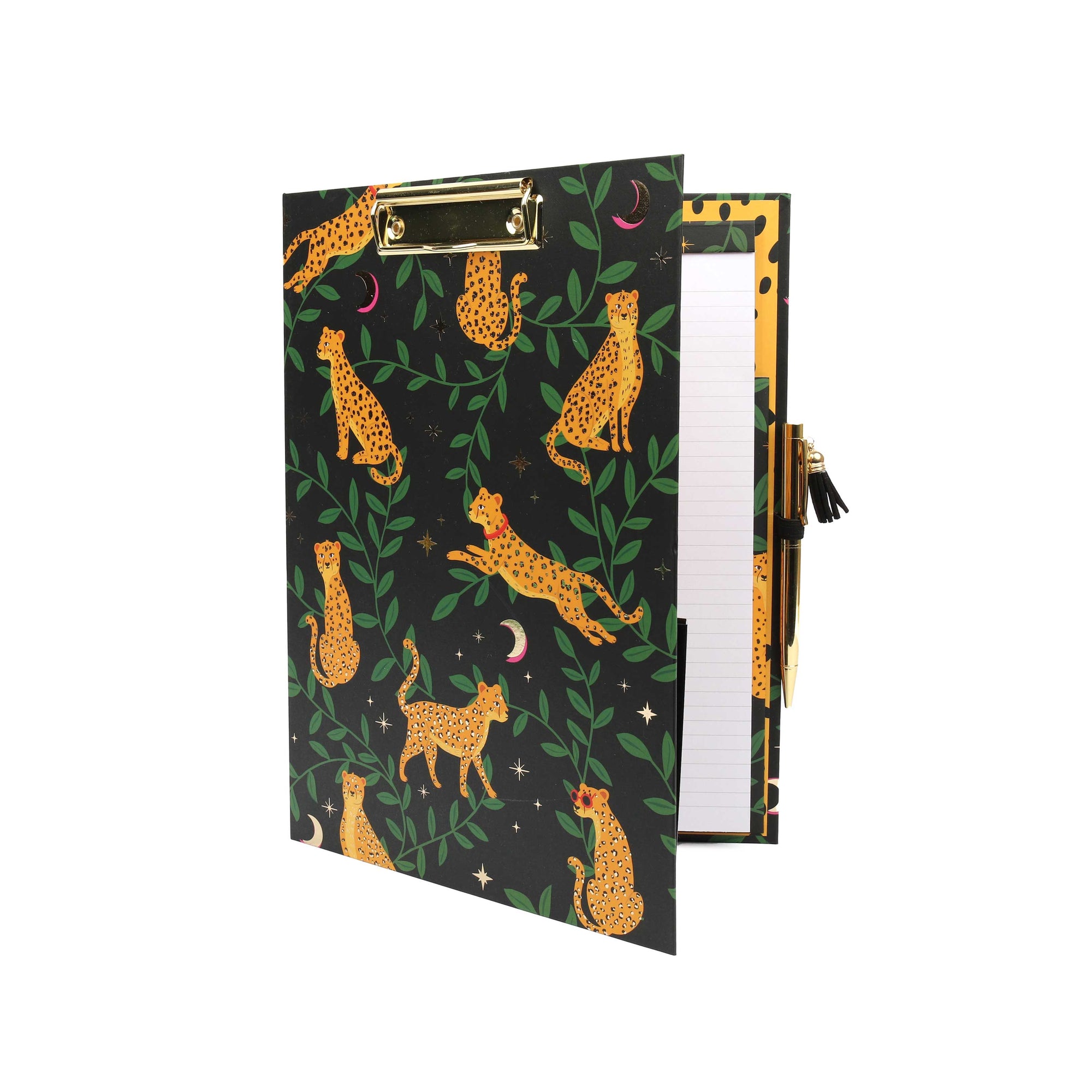 A4 Leopard Clipboard Padfolio