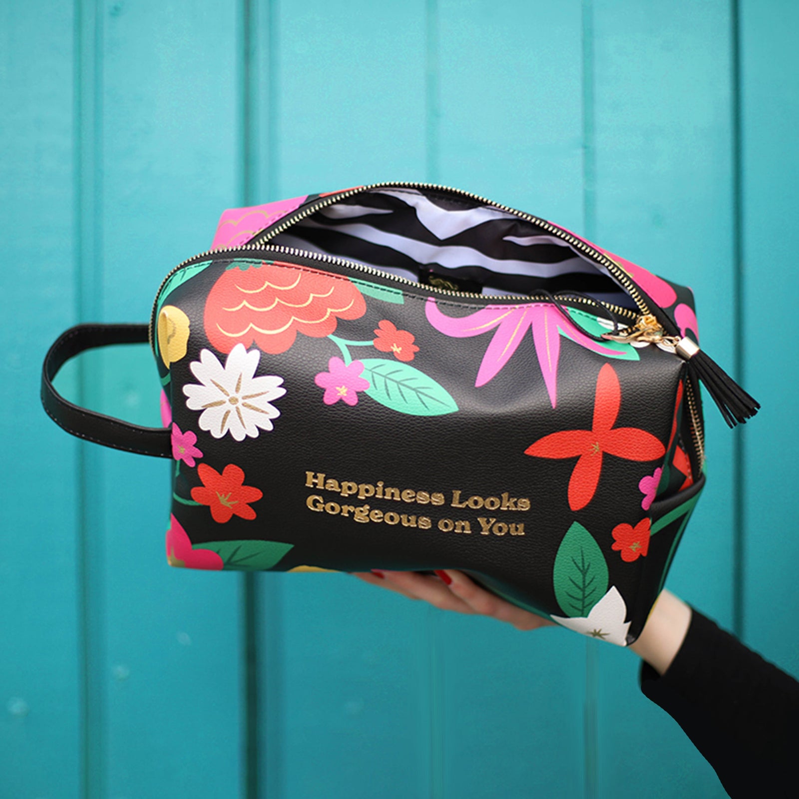 Happiness Floral Wash Bag