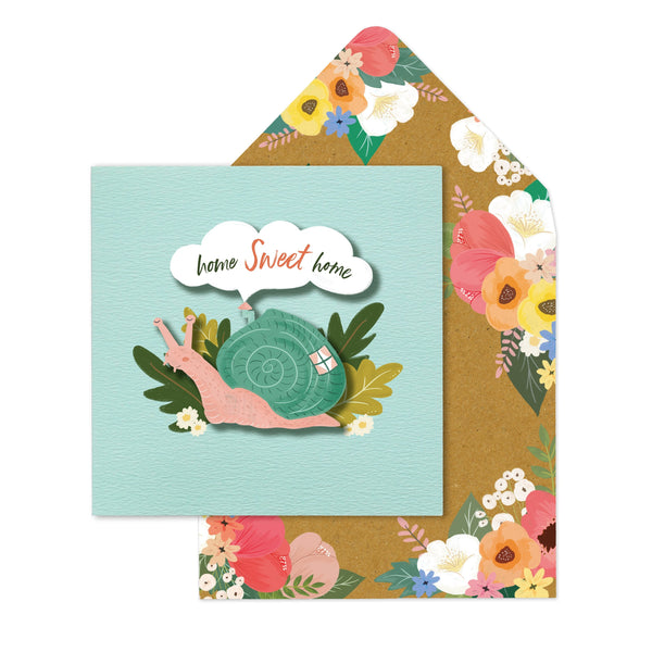 Home Sweet Home' Snail | Handmade Greeting Card