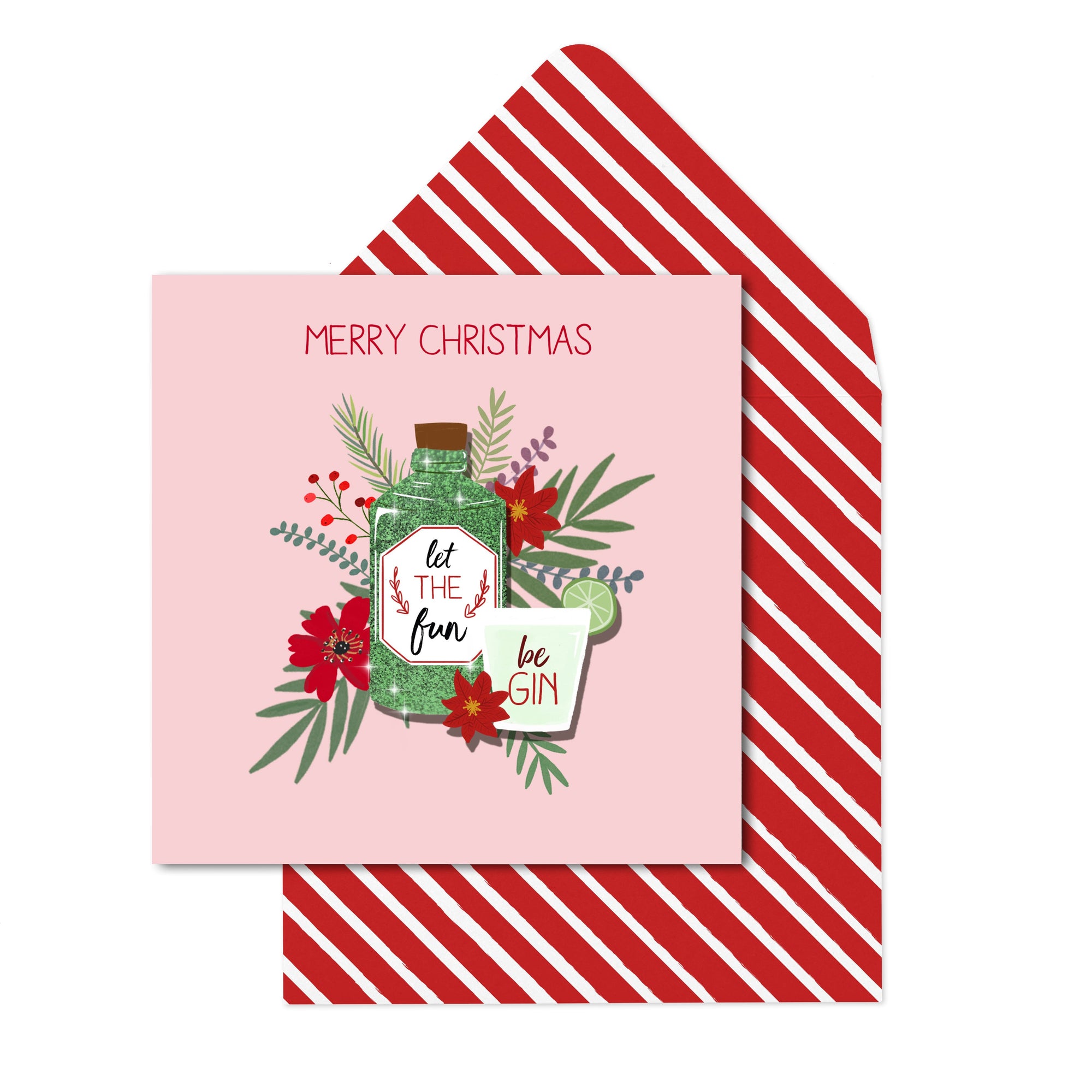 Let the Fun be-GIN Handmade Greeting Card