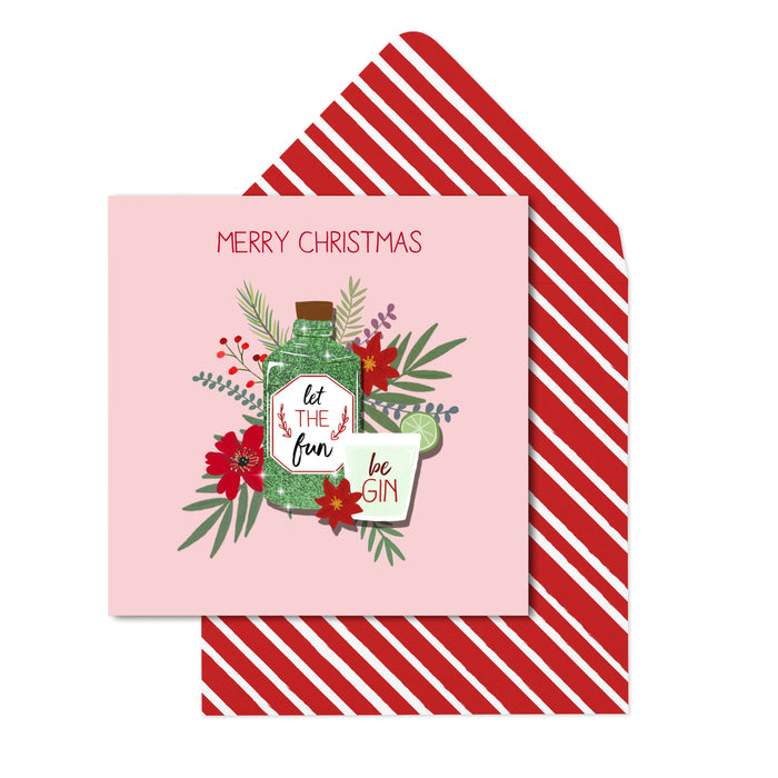 Let the Fun be-GIN Handmade Greeting Card
